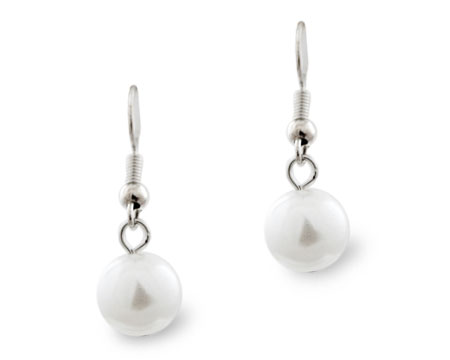 Single White Pearl Earring (10mm)