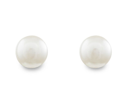 Cream Pearl Stud Earrings (8mm)