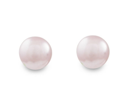 Light Pink Pearl Stud Earrings (8mm) 