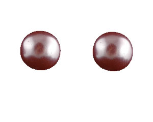 Pink / Mauve Pearl Stud Earrings (8mm) 