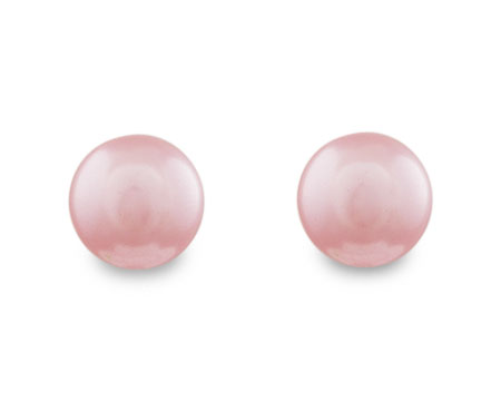 Pink Color Pearl Stud Earrings - multple sizes