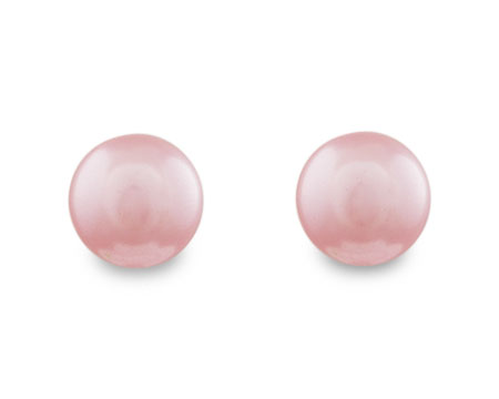 Pink Color Pearl Stud Earrings - multple sizes 