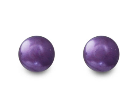 Violet Pearl Stud Earring (8mm) 