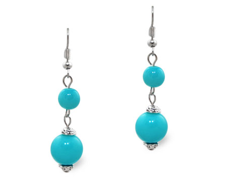 Turquoise Pearl Dangle Earring 