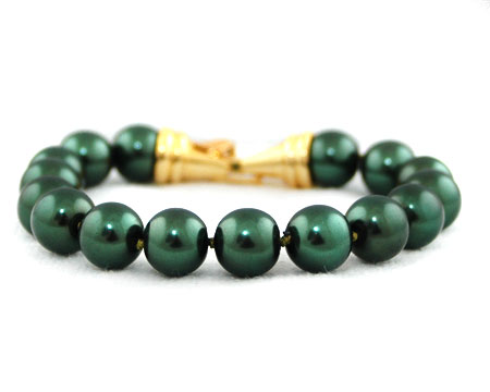 Hunter Green Pearl Bracelet (8mm/10mm) 