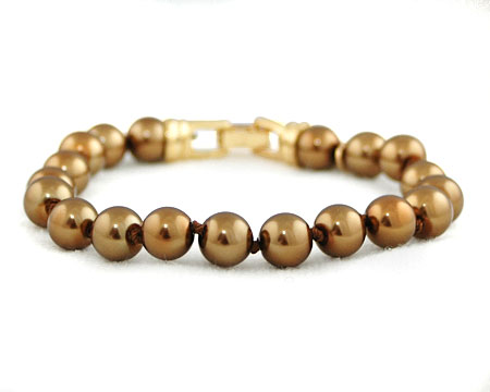 Bronze Pearl Bracelet (8mm) 