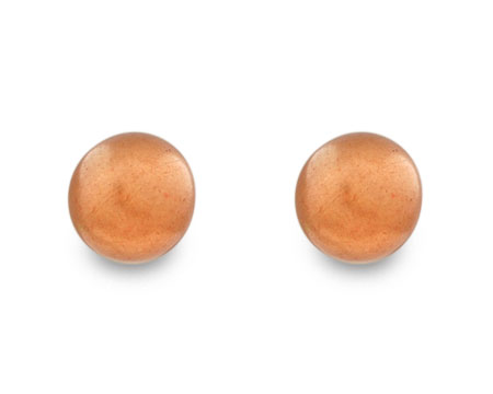 Hazelnut Pearl Stud Earrings on Gold (8mm)