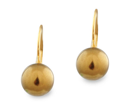 Bronze Single Pearl Hangy Earring (10mm)