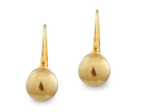 Gold Single Pearl Hangy Earring (10mm)